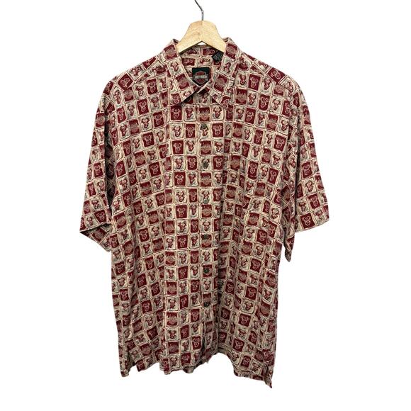 Harley Davidson Shirt Mens Large Logo Casual Hawaiian Button Front Collared - Picture 1 of 10